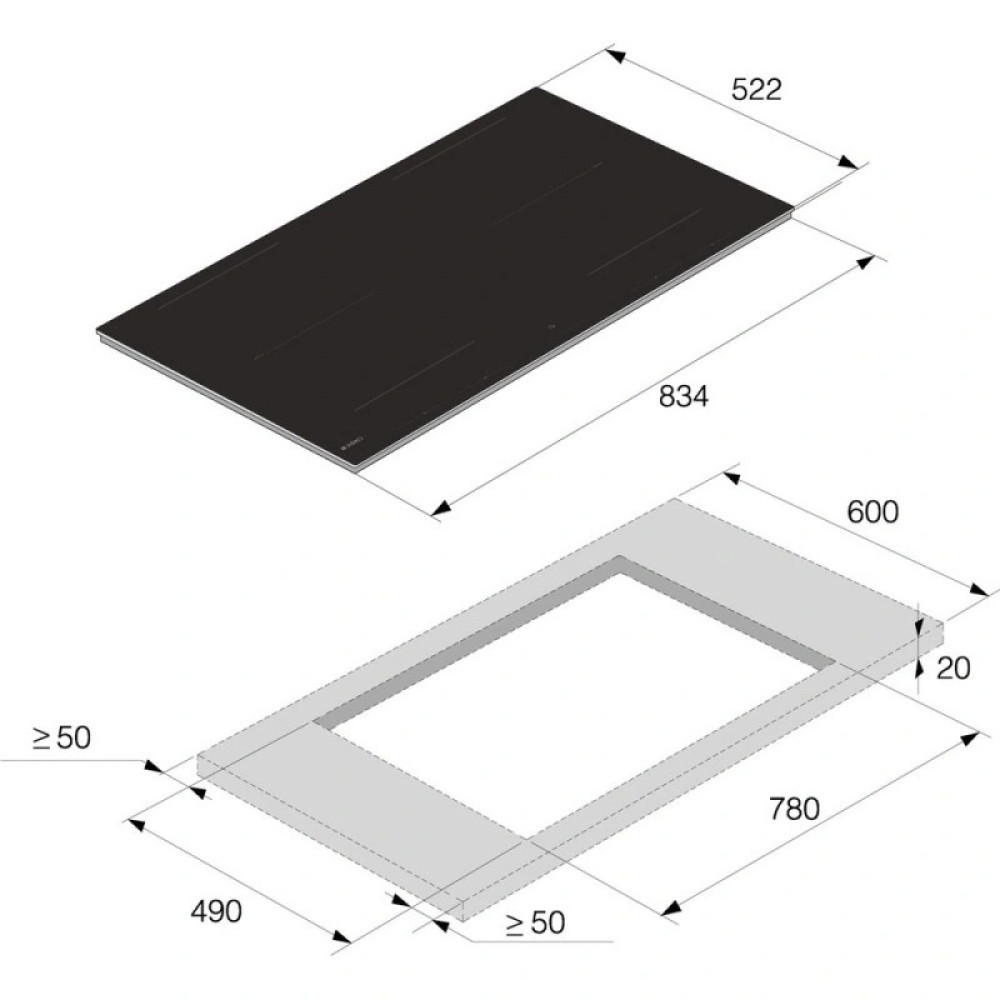 Варочная поверхность с вытяжкой ASKO HIHD854MM (выставочный образец)