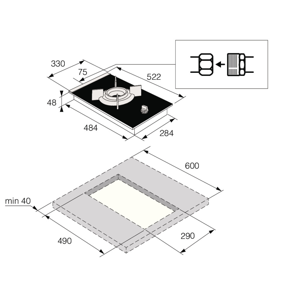 Газова варильна поверхня ASKO HG8313BGB1