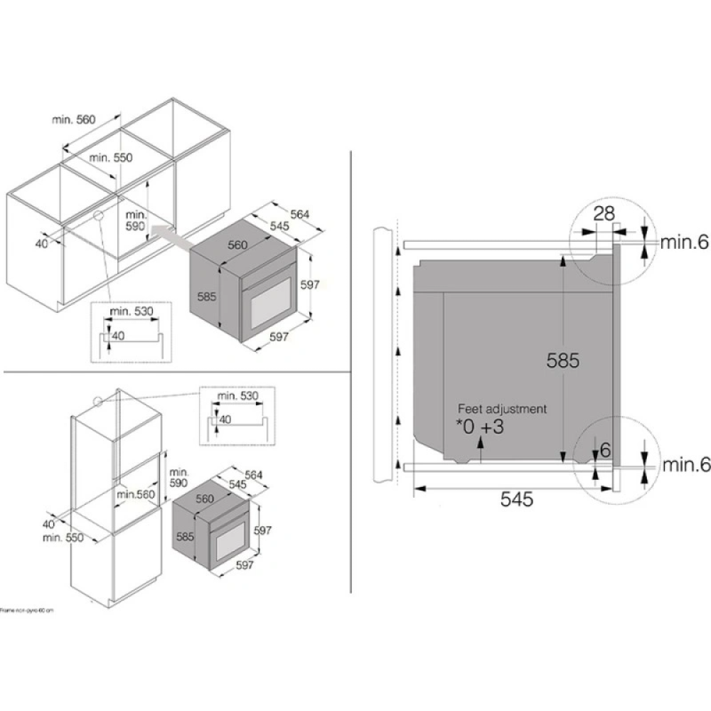 Oven cabinet with microwave ASKO  OCM66BSH